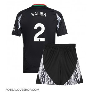 Arsenal William Saliba #2 Dětské Venkovní Dres 2024-25 Krátký Rukáv (+ trenýrky)