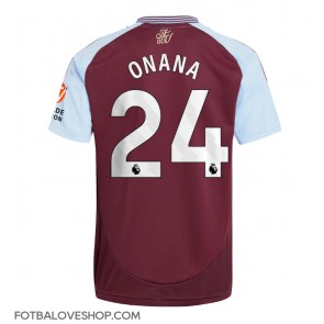 Aston Villa Amadou Onana #24 Domácí Dres 2024-25 Krátký Rukáv