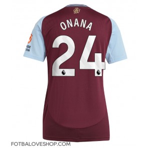 Aston Villa Amadou Onana #24 Dámské Domácí Dres 2024-25 Krátký Rukáv