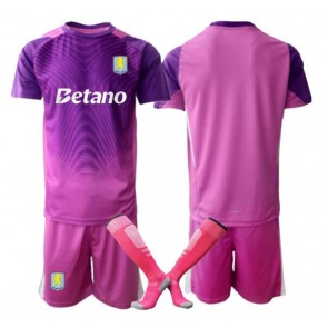 Aston Villa Brankářské Dětské Alternativní Dres 2025-26 Krátký Rukáv (+ trenýrky)