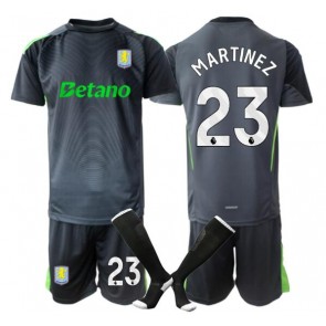 Aston Villa Emiliano Martinez #23 Brankářské Dětské Domácí Dres 2025-26 Krátký Rukáv (+ trenýrky)