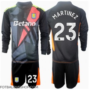 Aston Villa Emiliano Martinez #23 Brankářské Dětské Venkovní Dres 2024-25 Dlouhý Rukáv (+ trenýrky)