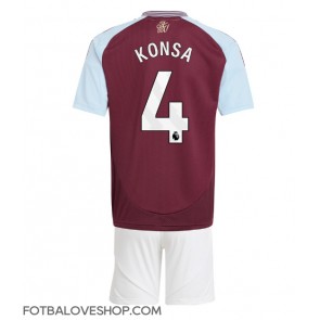 Aston Villa Ezri Konsa #4 Dětské Domácí Dres 2024-25 Krátký Rukáv (+ trenýrky)