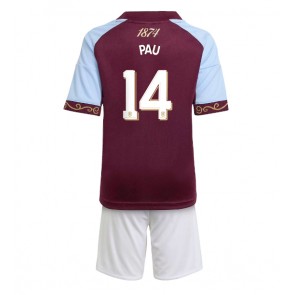Aston Villa Pau Torres #14 Dětské Domácí Dres 2025-26 Krátký Rukáv (+ trenýrky)