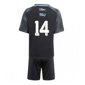 Aston Villa Pau Torres #14 Dětské Venkovní Dres 2025-26 Krátký Rukáv (+ trenýrky)