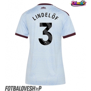Aston Villa Victor Lindelof #3 Dámské Alternativní Dres 2026-27 Krátký Rukáv