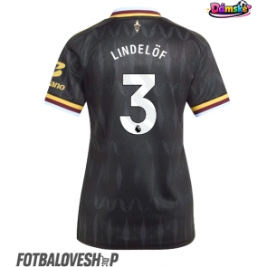 Aston Villa Victor Lindelof #3 Dámské Venkovní Dres 2026-27 Krátký Rukáv