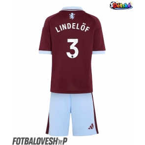 Aston Villa Victor Lindelof #3 Dětské Domácí Dres 2026-27 Krátký Rukáv (+ trenýrky)