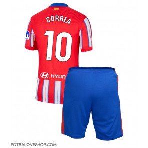 Atletico Madrid Angel Correa #10 Dětské Domácí Dres 2024-25 Krátký Rukáv (+ trenýrky)
