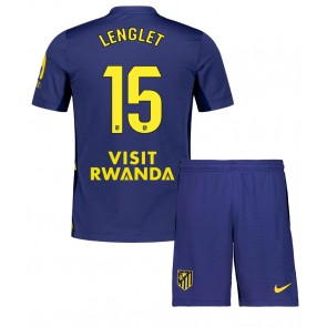 Atletico Madrid Clement Lenglet #15 Dětské Venkovní Dres 2025-26 Krátký Rukáv (+ trenýrky)