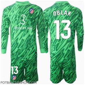 Atletico Madrid Jan Oblak #13 Brankářské Dětské Venkovní Dres 2024-25 Dlouhý Rukáv (+ trenýrky)