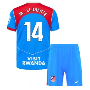 Atletico Madrid Marcos Llorente #14 Dětské Alternativní Dres 2025-26 Krátký Rukáv (+ trenýrky)