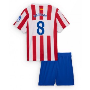 Atletico Madrid Pablo Barrios #8 Dětské Domácí Dres 2025-26 Krátký Rukáv (+ trenýrky)