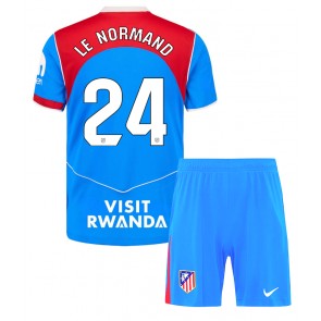 Atletico Madrid Robin Le Normand #24 Dětské Alternativní Dres 2025-26 Krátký Rukáv (+ trenýrky)