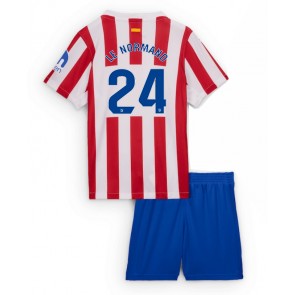 Atletico Madrid Robin Le Normand #24 Dětské Domácí Dres 2025-26 Krátký Rukáv (+ trenýrky)