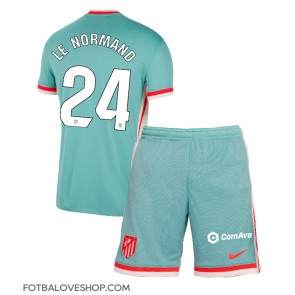 Atletico Madrid Robin Le Normand #24 Dětské Venkovní Dres 2024-25 Krátký Rukáv (+ trenýrky)