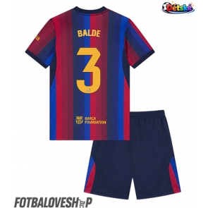 Barcelona Alejandro Balde #3 Dětské Domácí Dres 2026-27 Krátký Rukáv (+ trenýrky)