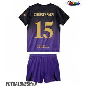 Barcelona Andreas Christensen #15 Dětské Venkovní Dres 2026-27 Krátký Rukáv (+ trenýrky)