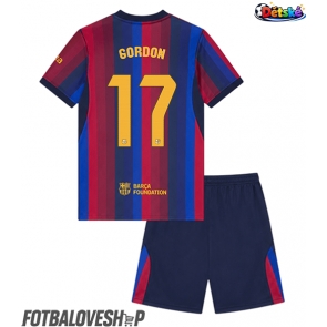 Barcelona Anthony Gordon #17 Dětské Domácí Dres 2026-27 Krátký Rukáv (+ trenýrky)