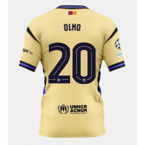 Barcelona Dani Olmo #20 Venkovní Dres 2025-26 Krátký Rukáv