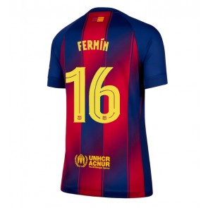 Barcelona Fermin Lopez #16 Dámské Domácí Dres 2025-26 Krátký Rukáv