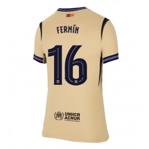 Barcelona Fermin Lopez #16 Dámské Venkovní Dres 2025-26 Krátký Rukáv