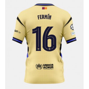 Barcelona Fermin Lopez #16 Venkovní Dres 2025-26 Krátký Rukáv