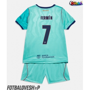 Barcelona Fermin Lopez #7 Dětské Alternativní Dres 2026-27 Krátký Rukáv (+ trenýrky)