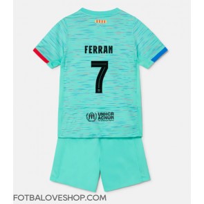 Barcelona Ferran Torres #7 Dětské Alternativní Dres 2023-24 Krátký Rukáv (+ trenýrky)