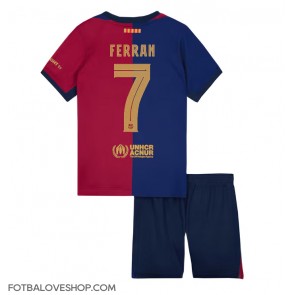 Barcelona Ferran Torres #7 Dětské Domácí Dres 2024-25 Krátký Rukáv (+ trenýrky)