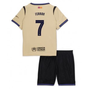Barcelona Ferran Torres #7 Dětské Venkovní Dres 2025-26 Krátký Rukáv (+ trenýrky)