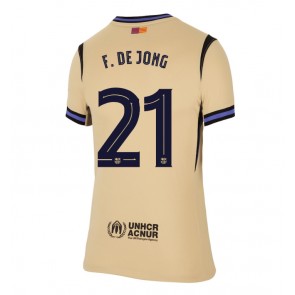 Barcelona Frenkie de Jong #21 Dámské Venkovní Dres 2025-26 Krátký Rukáv
