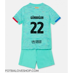 Barcelona Ilkay Gundogan #22 Dětské Alternativní Dres 2023-24 Krátký Rukáv (+ trenýrky)