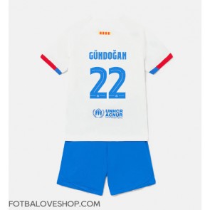 Barcelona Ilkay Gundogan #22 Dětské Venkovní Dres 2023-24 Krátký Rukáv (+ trenýrky)