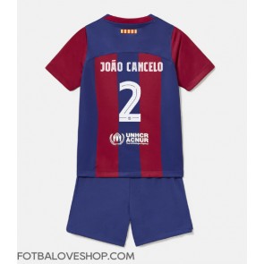Barcelona Joao Cancelo #2 Dětské Domácí Dres 2023-24 Krátký Rukáv (+ trenýrky)