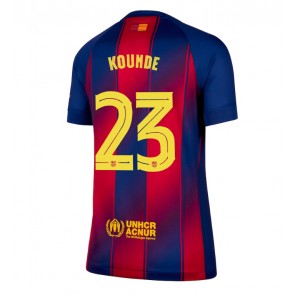 Barcelona Jules Kounde #23 Dámské Domácí Dres 2025-26 Krátký Rukáv