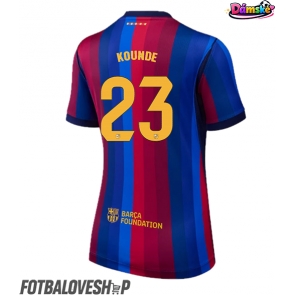 Barcelona Jules Kounde #23 Dámské Domácí Dres 2026-27 Krátký Rukáv