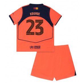 Barcelona Jules Kounde #23 Dětské Alternativní Dres 2025-26 Krátký Rukáv (+ trenýrky)