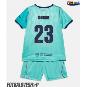 Barcelona Jules Kounde #23 Dětské Alternativní Dres 2026-27 Krátký Rukáv (+ trenýrky)
