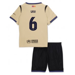 Barcelona Paez Gavi #6 Dětské Venkovní Dres 2025-26 Krátký Rukáv (+ trenýrky)
