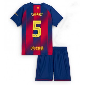 Barcelona Pau Cubarsi #5 Dětské Domácí Dres 2025-26 Krátký Rukáv (+ trenýrky)
