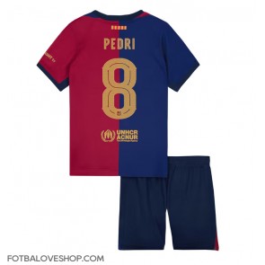 Barcelona Pedri Gonzalez #8 Dětské Domácí Dres 2024-25 Krátký Rukáv (+ trenýrky)