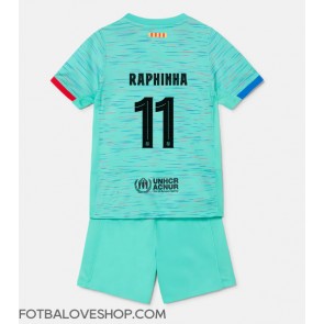Barcelona Raphinha Belloli #11 Dětské Alternativní Dres 2023-24 Krátký Rukáv (+ trenýrky)