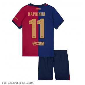 Barcelona Raphinha Belloli #11 Dětské Domácí Dres 2024-25 Krátký Rukáv (+ trenýrky)