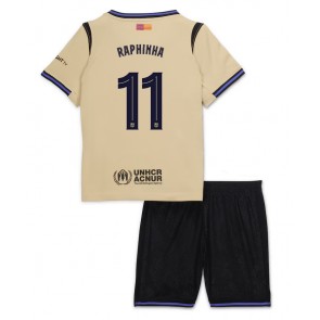 Barcelona Raphinha Belloli #11 Dětské Venkovní Dres 2025-26 Krátký Rukáv (+ trenýrky)