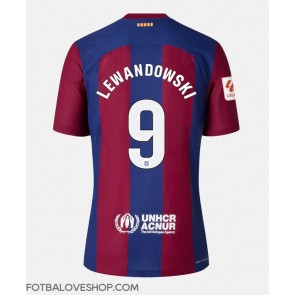 Barcelona Robert Lewandowski #9 Dámské Domácí Dres 2023-24 Krátký Rukáv