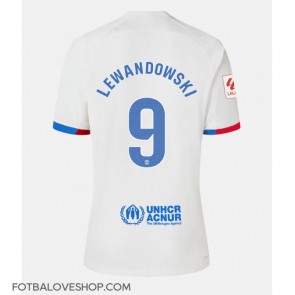 Barcelona Robert Lewandowski #9 Dámské Venkovní Dres 2023-24 Krátký Rukáv