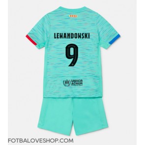 Barcelona Robert Lewandowski #9 Dětské Alternativní Dres 2023-24 Krátký Rukáv (+ trenýrky)