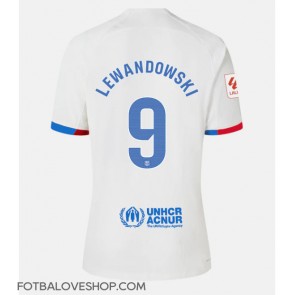 Barcelona Robert Lewandowski #9 Venkovní Dres 2023-24 Krátký Rukáv