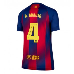 Barcelona Ronald Araujo #4 Dámské Domácí Dres 2025-26 Krátký Rukáv